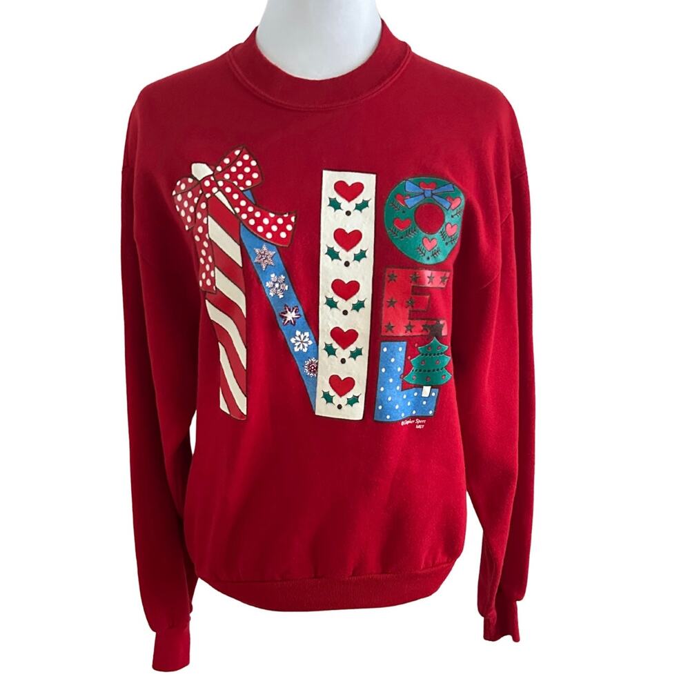 Gopher Sport NOEL Vintage Tacky Christmas Crewneck Sweatshirt I M